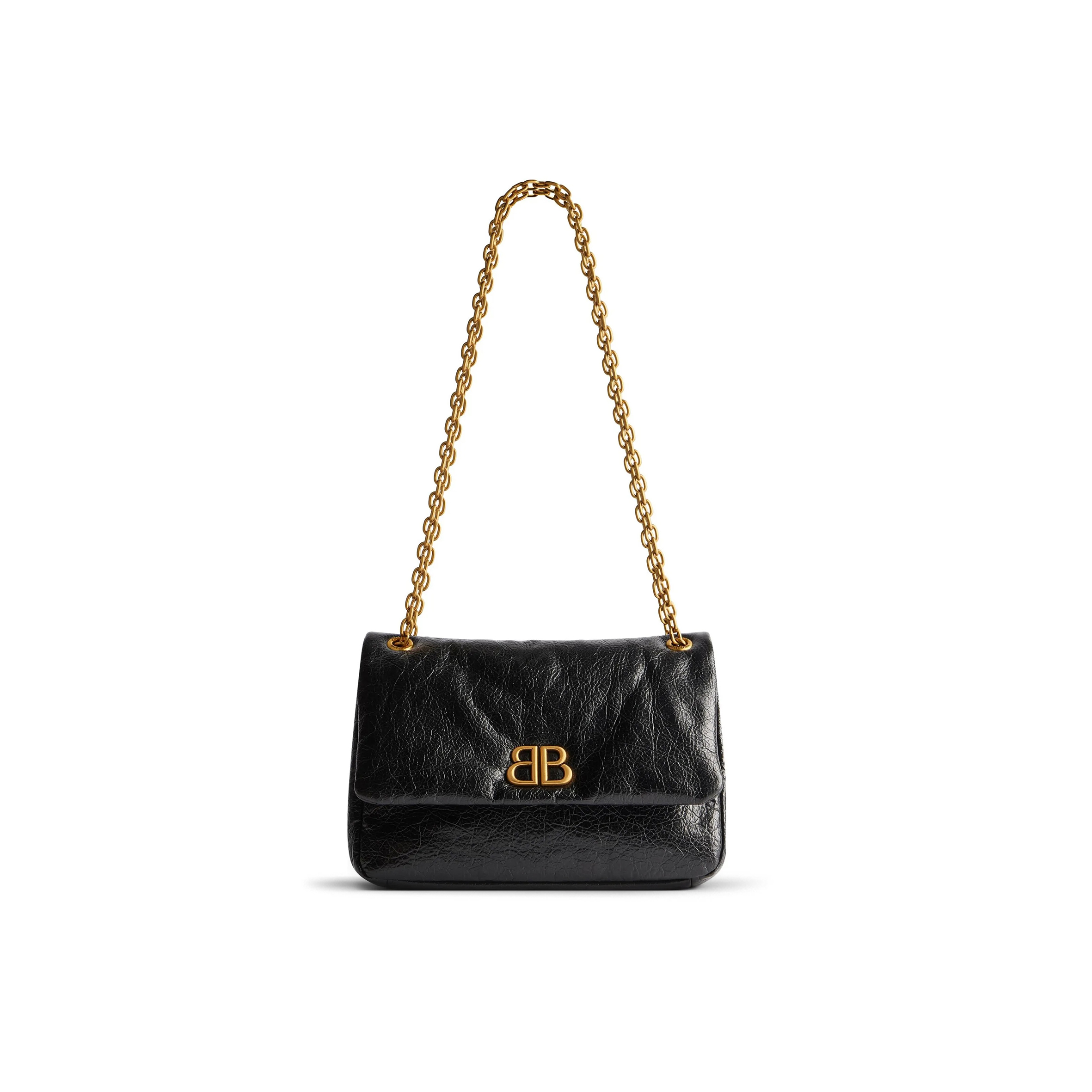 BALENCIAGA WOMEN'S MONACO BAG MINI IN BLACK 7816722AAR81000 (24.8*22*11.9cm)